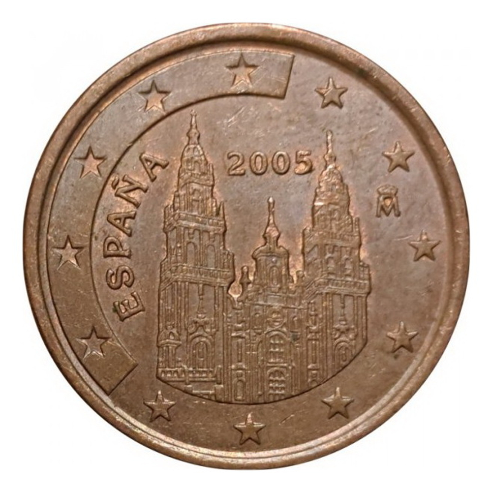Монета 5 евроцентов 2005 год Испания