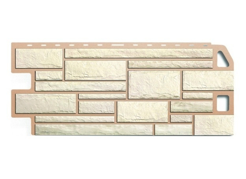 Фасадные панели Камень Альта профиль Белый (сайдинг)