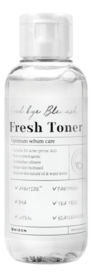 MIZON Тонер для лица -GOOD BYE BLEMISH FRESH TONER, 120 мл