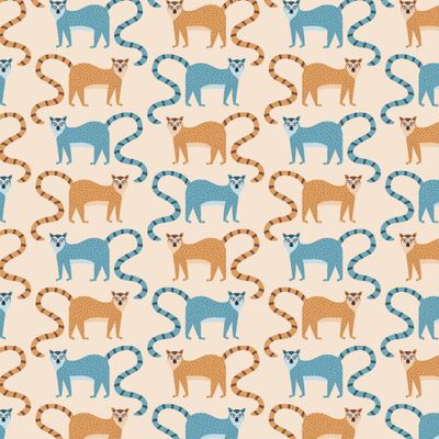 Милые разноцветные лемуры