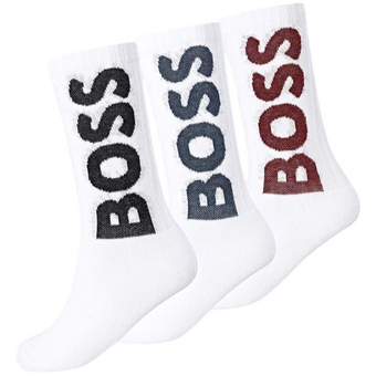 Теннисные носки BOSS Ribbed Logo 3P - white/black