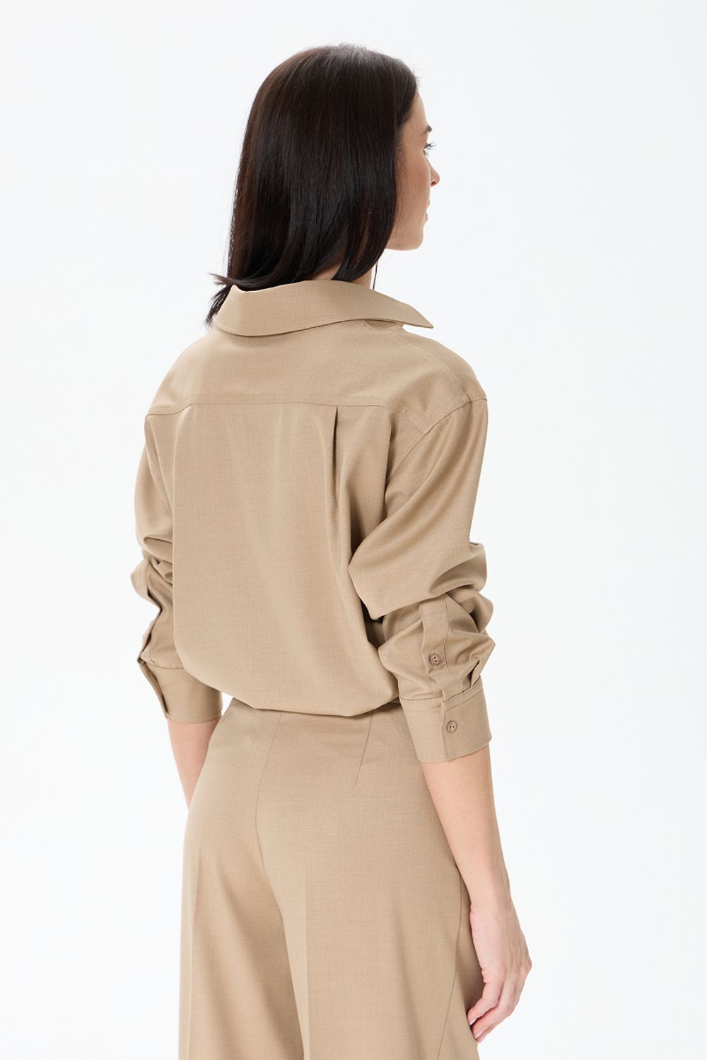 Рубашка Хельсинки бежевая смесовая шерсть