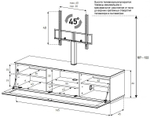 Тумба под ТВ Sonorous ST 161I BLK BLK BS