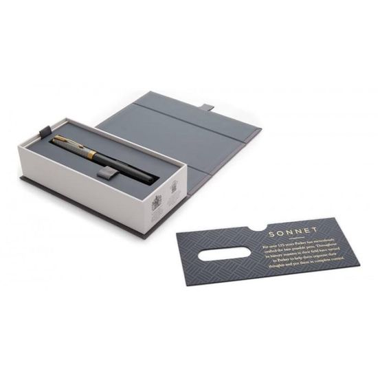 Перьевая ручка Parker Sonnet Chiselled and Black GT 1931537