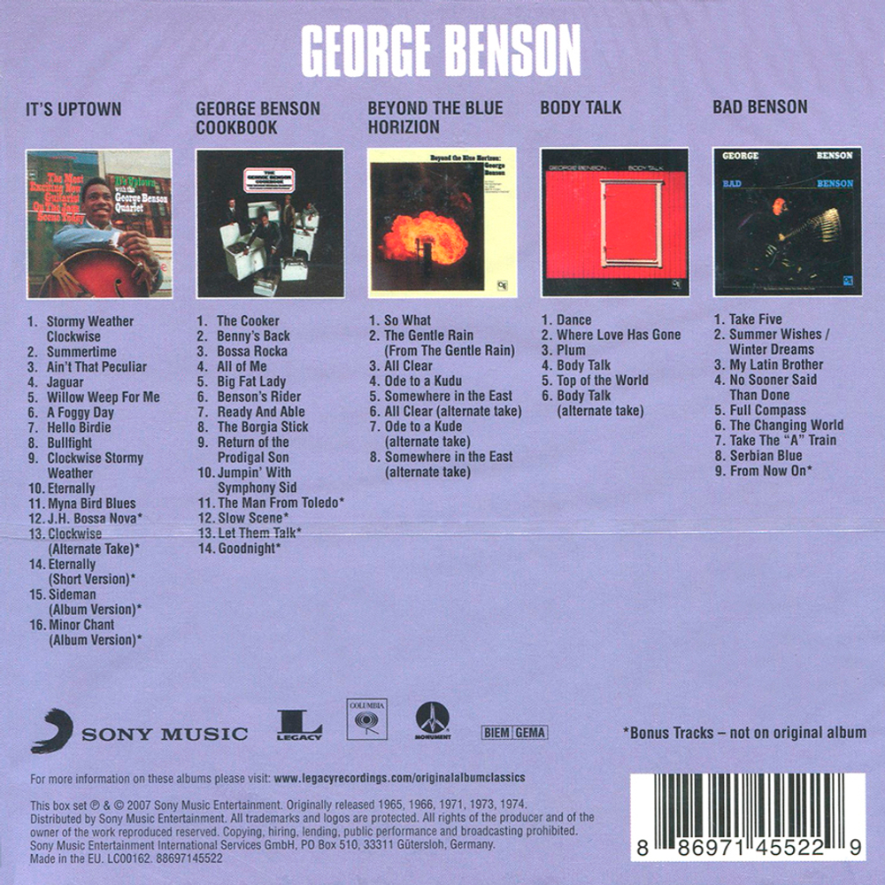 George Benson / Original Album Classics (5CD)