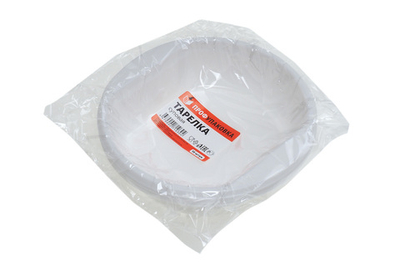 Тарелка одноразовая пластиковая суповая белая 10шт/уп. цена за уп. 2668