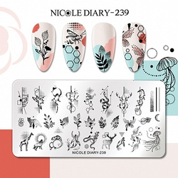 Пластина для стемпинга Nicole Diary 12*6 см 51794 ND-239