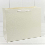 Пакет подарочный 32х26х13см Премиум "Элегант" (Белый)