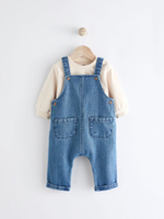 Боди и джинсовый комбинезон в комплекте для малышей Next Q96-677, Синий