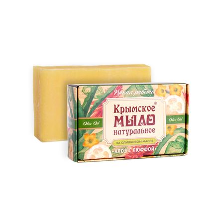 Крымское мыло натуральное "Алоэ с люффой"