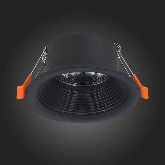 ST202.408.01 Св-к встр. Черный GU10 1*50W  D89xH40 220V Без ламп Встраиваемые светильники