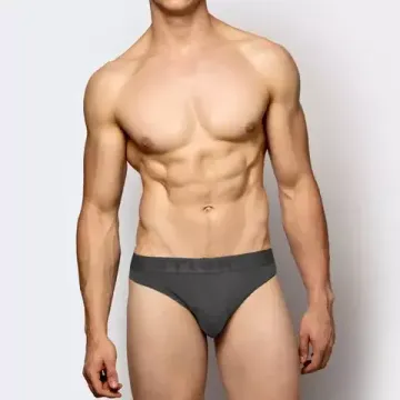 Мужские трусы слипы (2 шт) спорт 2BMP-016 Basic, графитовые