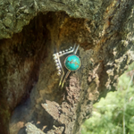 Кольцо КОРОНА АЖУР-5, серебро/бирюза