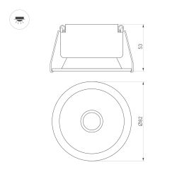 Светильник MS-HARBOR-R82-10W Warm2700 (BK, 24 deg, 230V) (Arlight, IP20 Металл, 5 лет) 054480