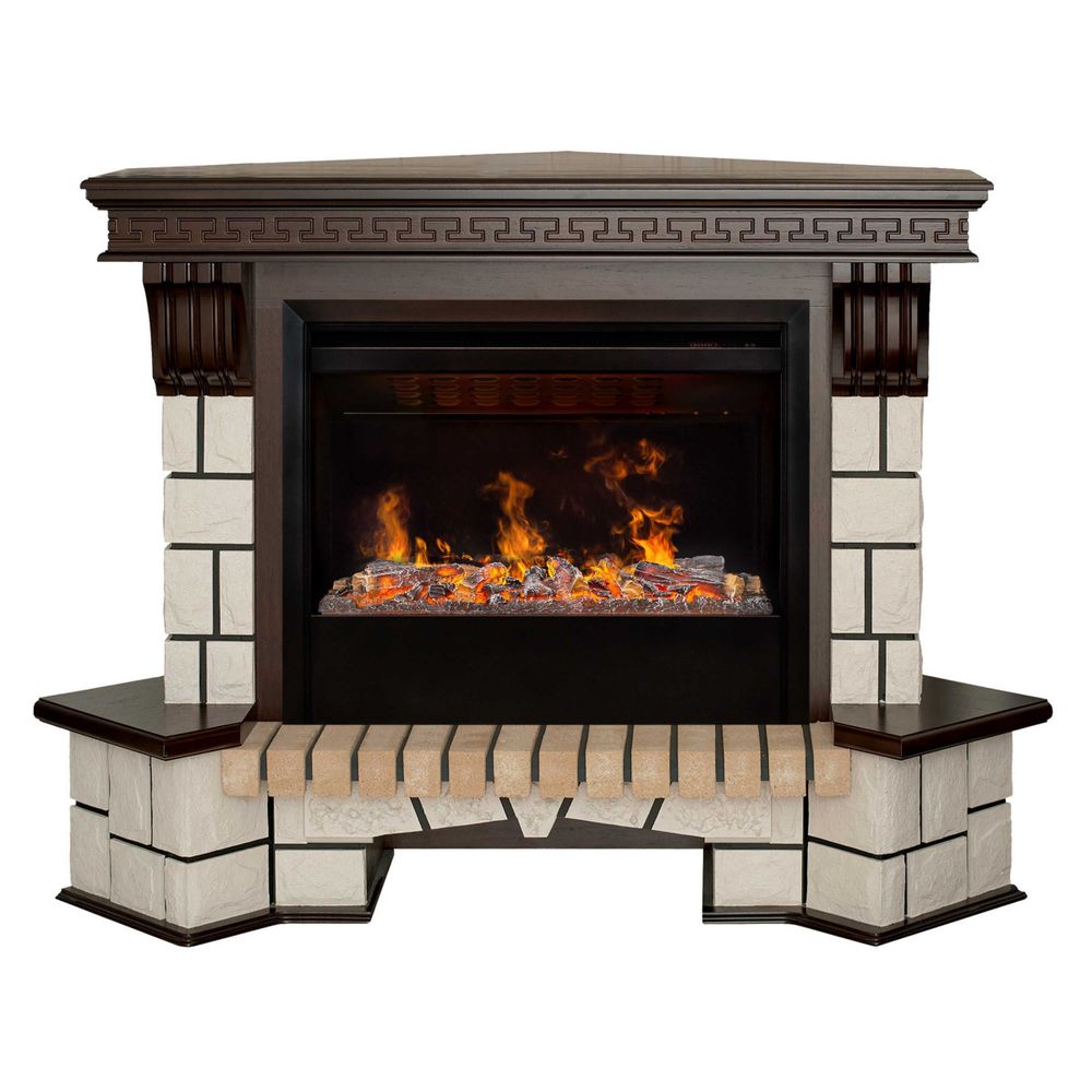Электрокамин RealFlame Stone Coner AO античный дуб c Helios 26 SBG