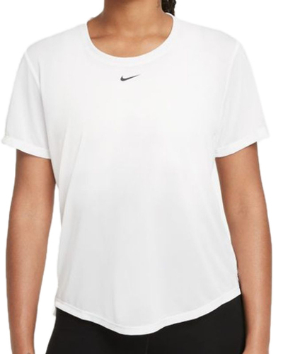 Женская теннисная футболка Nike Dri-FIT One SS Standard Fit Top W - white/black