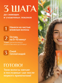 Маска для кудрявых волос, 150 мл, ISLAND GIRL Mango Hair Mask