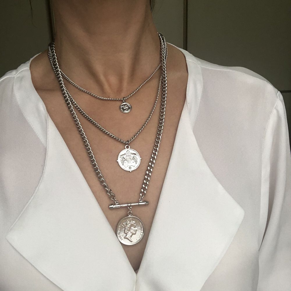 цепь с монетами многослойная цепь с монетами многослойная