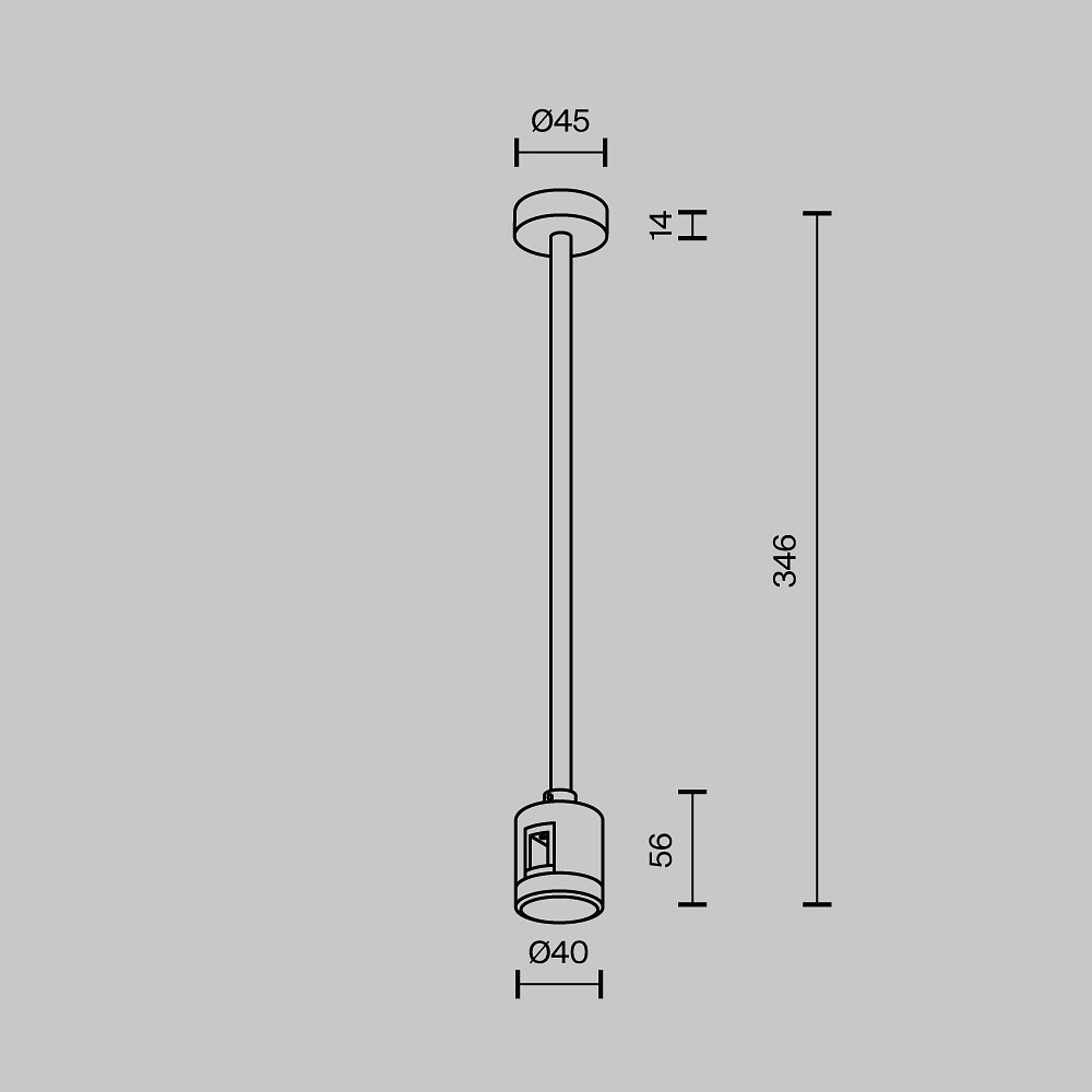 Основание на штанге Maytoni Accessories for tracks Flarity TRA158C-IPC1-BS