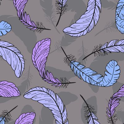 Feathers seamless pattern.