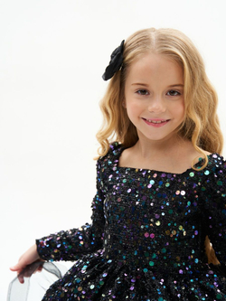 Нарядное новогоднее платье с пайетками Уэнсдэй