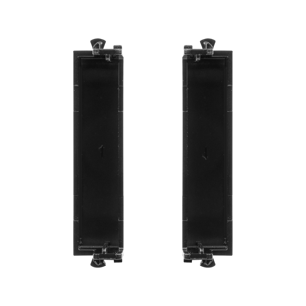 Комплект модульных заглушек "Avanti", "Черный квадрат", 0,5 модуля 2штуки