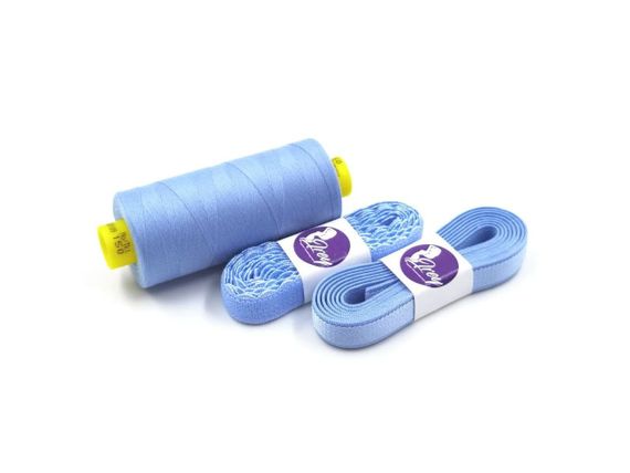 Голубой Бейка окантовочная 15 мм, Турция