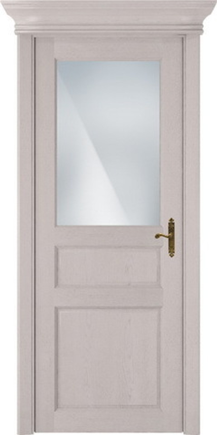Межкомнатная дверь Status (Статус) 532 стекло сатинат Дуб белый