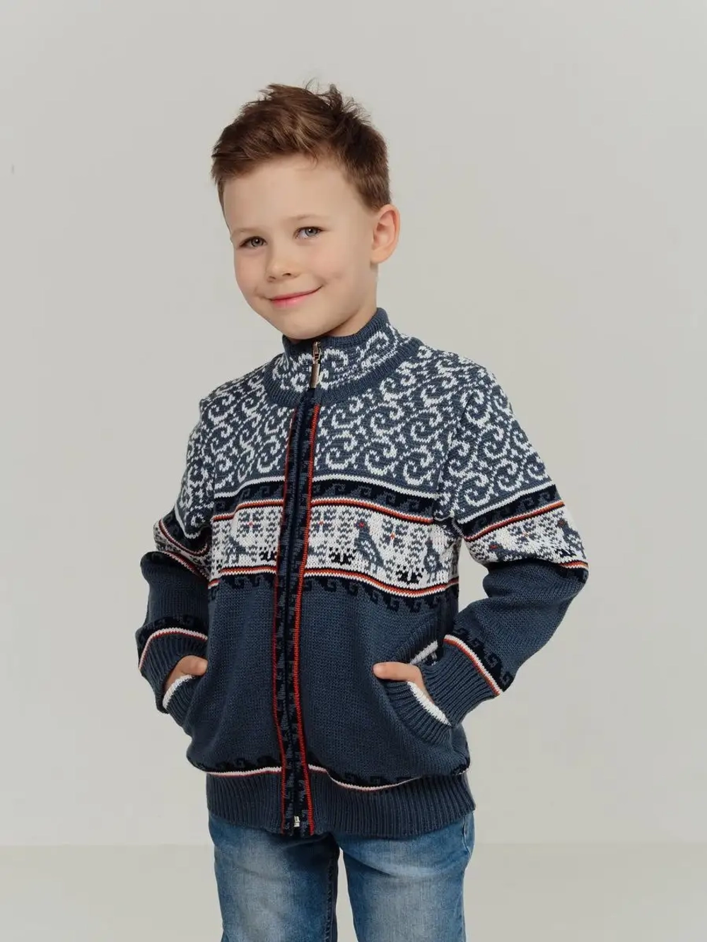 Кофта - бомбер вязаная