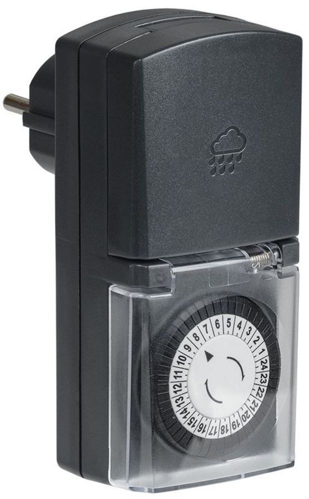 Розетка-таймер механический РТМ-4 30мин 24ч 48on/off 16А IP44 IEK ERT-20-1-16-S-30-0-44-K01