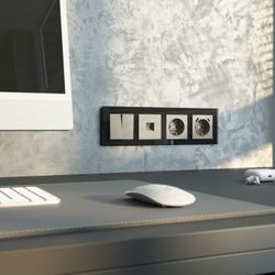 Выключатель двухклавишный без рамки Werkel дымчатый W1220004