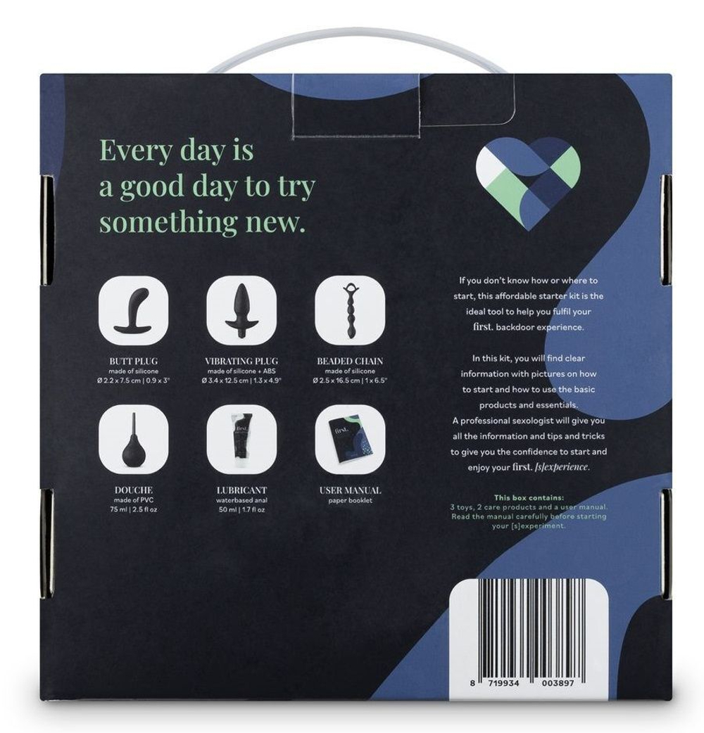 Большой стартовый анальный набор First Backdoor Experience (Цвет: черный)