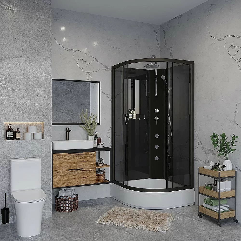 Душевая кабина Niagara Classic NG-6501-14BKTG 90x90 с гидромассажем