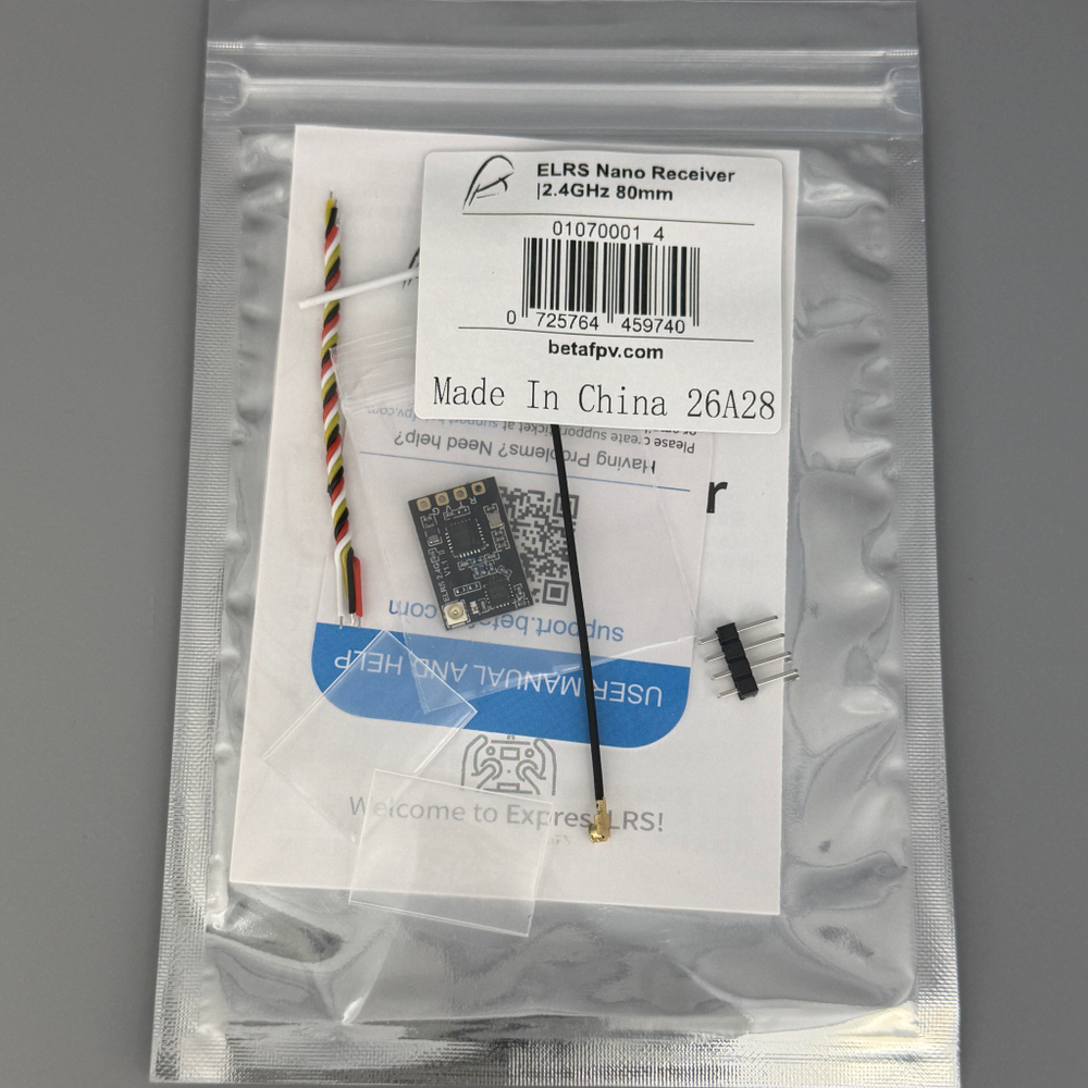 Приемник Betafpv Nano ELRS 2.4Ghz 80mm