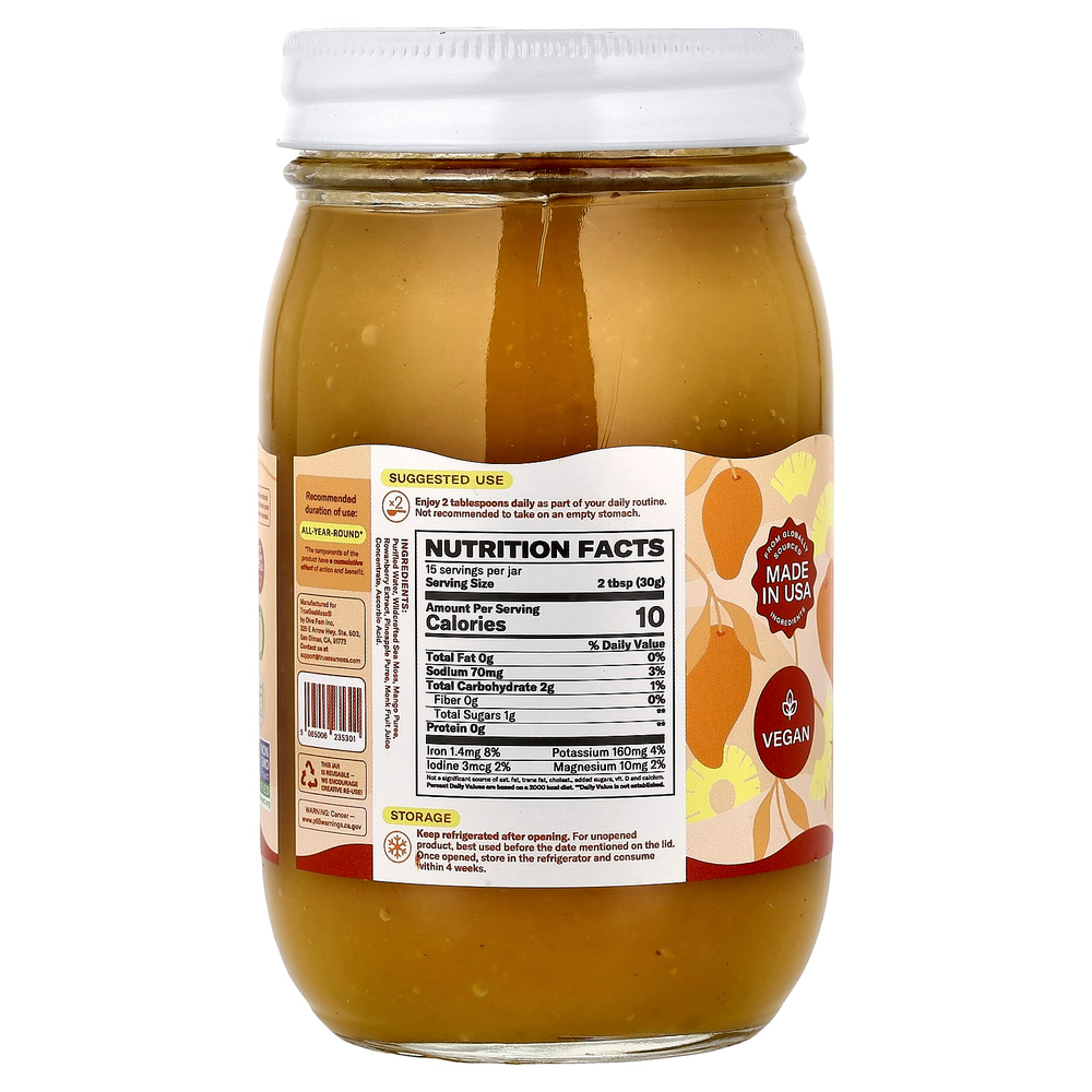 True Sea Moss, гель с морским мхом, суперфуд, манго и ананас, 473 мл (16 жидк. унций)