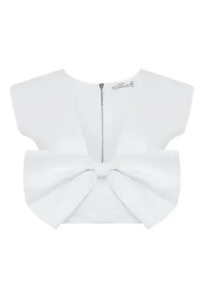 Костюм с юбкой с топом -бантом