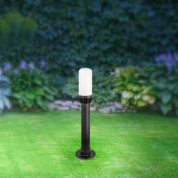 Садово-парковый светильник ЭРА НТУ 01-60-011 Поллар напольный черный IP54 Е27 max60Вт h640мм | Садово-парковые светильники