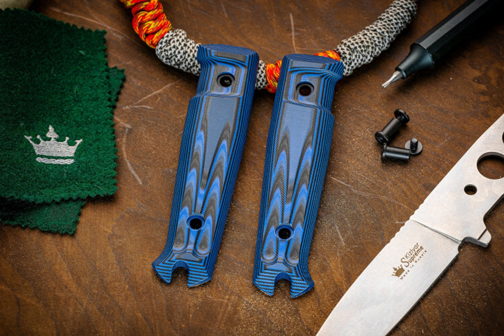 Накладки Tactical Echelon G10 Black-Blue Handle