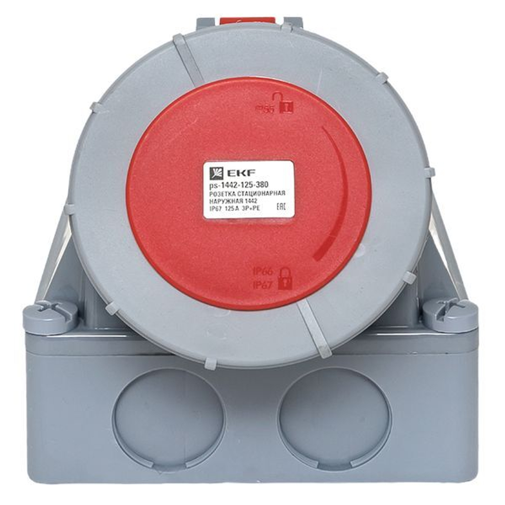 Розетка стационарная наружная EKF ps-1442-125-380