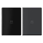 Тетрадь А4, 96 л., BRAUBERG, гребень, клетка, матовая ламинация, "Ритм" (микс в спайке), 405321