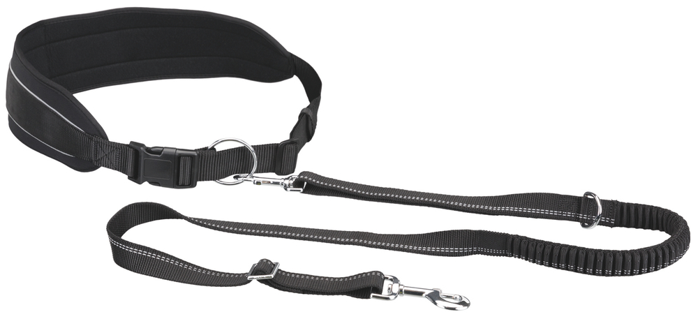 Поводок для собак Trixie Waist Belt, черный