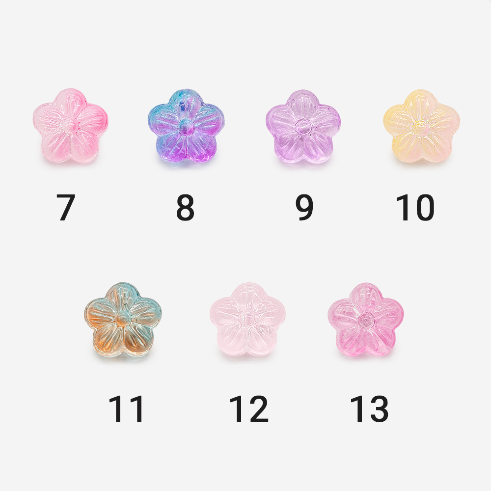 Подвеска "Цветок" с продольным отверстием, 12,5мм, акрил