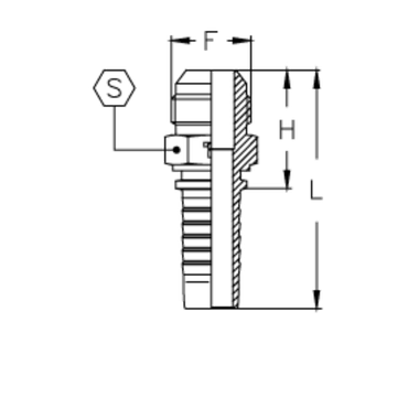 Фитинг DN 10 SAE J513 (Ш) 5/8 TIEFFE