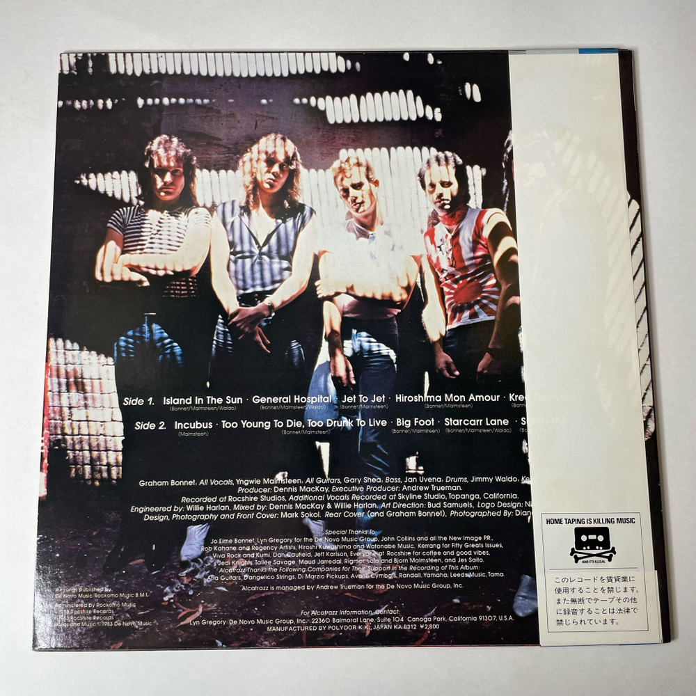 Винтажная виниловая пластинка LP Alcatrazz No Parole From Rock N Roll (Japan 1983) (Obi, Poster) Kree Nakoorie