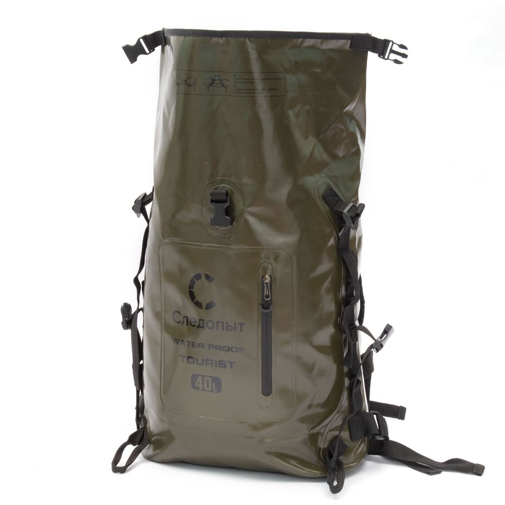 Герморюкзак  &quot;СЛЕДОПЫТ - Tourist&quot;, 40 л, цв. хаки/16/12/