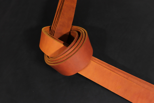 Ременная заготовка Янтарь с лицевой отделкой гладкая