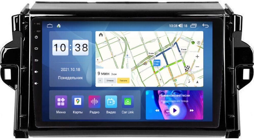 Магнитола для Toyota Fortuner 2015-2022 - Parafar PF589UHD на Android 13, QLED, ТОП процессор, 8Гб+128Гб, CarPlay, 4G SIM-слот
