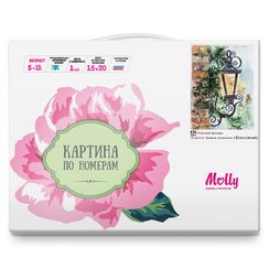 Картина по номерам (15х20) Уличный фонарь (13 цветов)