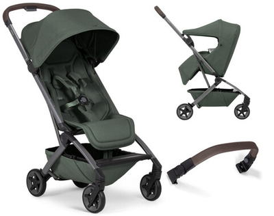 Детская прогулочная коляска Joolz Aer 2 с бампером и реверсивным блоком Forest Green