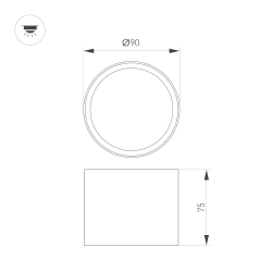 Светильник SP-BISCOTTO-R90-8W Warm3300-MIX (BK-GD, 80 deg, 230V) (Arlight, IP54 Металл, 5 лет) 055025